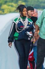 RIHANNA Leaves Lollapalooza Festival in Paris 07/17/2022