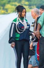 RIHANNA Leaves Lollapalooza Festival in Paris 07/17/2022