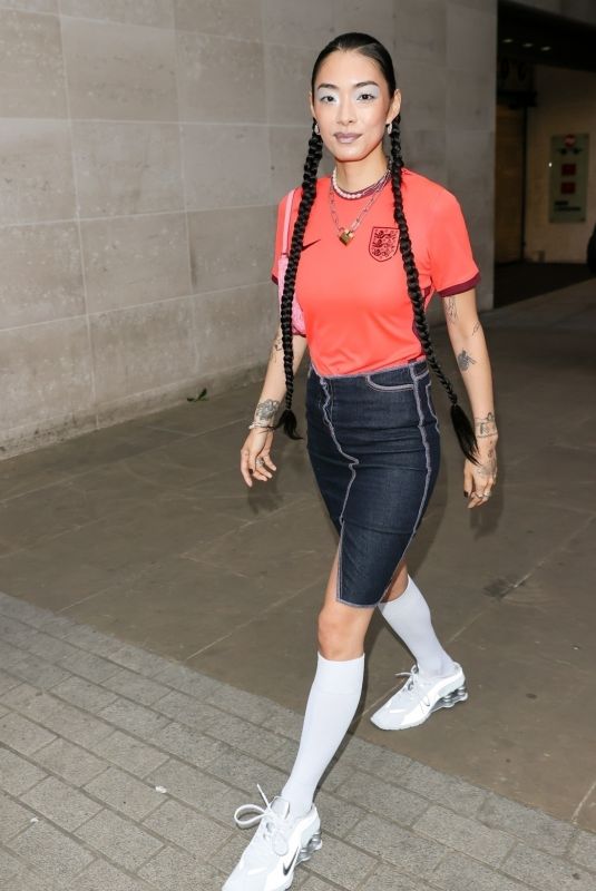 RINA SAWAYAMA Leaves BBC Radio 1 Studio in London 07/27/2022