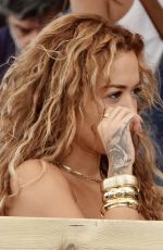 RITA ORA Out for Lunch with Friends in Paris 07/29/2022