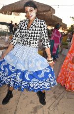 ROSARIO DAWSON in a Multiprint Outfit and Basquiat Inspired Face Paint at Surf Lodge in Montauk 07/03/2022
