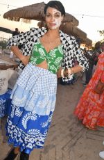 ROSARIO DAWSON in a Multiprint Outfit and Basquiat Inspired Face Paint at Surf Lodge in Montauk 07/03/2022