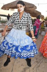 ROSARIO DAWSON in a Multiprint Outfit and Basquiat Inspired Face Paint at Surf Lodge in Montauk 07/03/2022