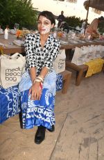 ROSARIO DAWSON in a Multiprint Outfit and Basquiat Inspired Face Paint at Surf Lodge in Montauk 07/03/2022