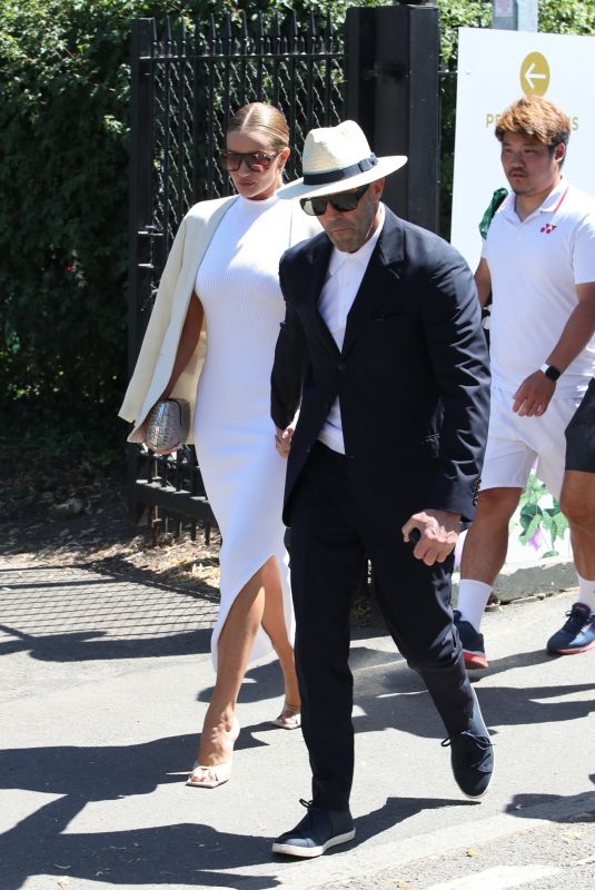 ROSIE HUNTIGNTON-WHITELEY and Jason Statham Arrives at Wimbledon Men’s Singles Final in London 07/10/2022