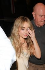 SABRINA CARPENTER Arrives at Her Hotel in London 07/05/2022