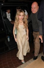 SABRINA CARPENTER Arrives at Her Hotel in London 07/05/2022