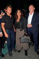 SALMA HAYEK, Francois-Henri Pinault and Tom Cruise Leaves Amazonico Restaurant in London 07/15/2022