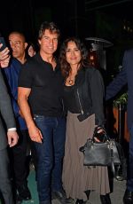 SALMA HAYEK, Francois-Henri Pinault and Tom Cruise Leaves Amazonico Restaurant in London 07/15/2022
