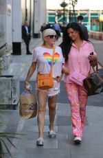SAMANTHA FOX and LINDA OLSEN Leaves a Hospital in London 07/01/2022