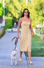 SARA SAMPAIO Out with Her Dog in Los Angeles 07/20/2022