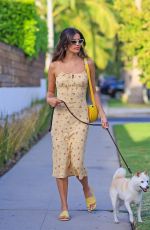 SARA SAMPAIO Out with Her Dog in Los Angeles 07/20/2022