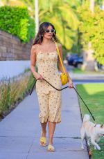SARA SAMPAIO Out with Her Dog in Los Angeles 07/20/2022