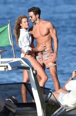 SARAH LEA DANOLIC and Andrea Damante on a Boat in Portofino 06/0/2022