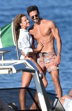 SARAH LEA DANOLIC and Andrea Damante on a Boat in Portofino 06/0/2022