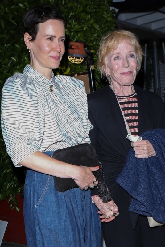 SARAH PAULSON and HOLLAND TAYLOR Leaves Giorgio Baldi in Santa Monica 07/02/2022