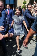 SELENA GOMEZ Leaves Crillon Hotel in Paris 07/08/2022