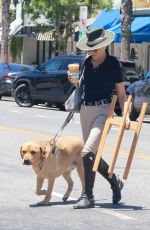 SELMA BLAIR Out for Shopping and Coffee with Her Service Dog in Studio City 07/02/2022