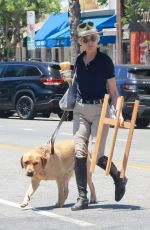 SELMA BLAIR Out for Shopping and Coffee with Her Service Dog in Studio City 07/02/2022