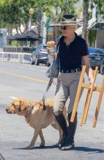 SELMA BLAIR Out for Shopping and Coffee with Her Service Dog in Studio City 07/02/2022