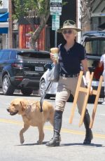 SELMA BLAIR Out for Shopping and Coffee with Her Service Dog in Studio City 07/02/2022