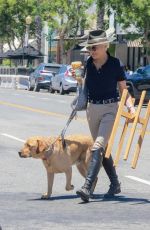 SELMA BLAIR Out for Shopping and Coffee with Her Service Dog in Studio City 07/02/2022