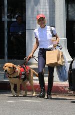 SELMA BLAIR Out Shopping with Her Service Dog in Los Angeles 07/232/2022