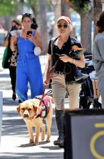 SELMA BLAIR Out with Her Service Dog in Los Angeles 07/19/2022