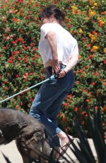 SHANNE DOHERTY Out with Her Dog up in Calabasas 07/19/2022