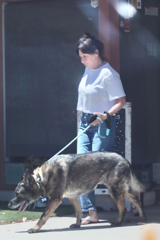 SHANNE DOHERTY Out with Her Dog up in Calabasas 07/19/2022