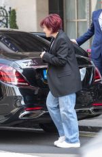 SHARON OSBOURNE Leaves Claridges Hotel in London 07/28/2022
