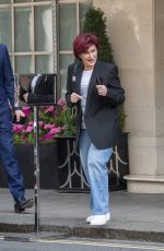SHARON OSBOURNE Leaves Claridges Hotel in London 07/28/2022