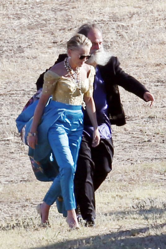 SHARON STONE at a Photoshoot before D&G Fashion Show in Taormina 07/09/2022