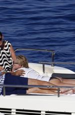 SHARON STONE on a Boat Trip in Sicily with Friends" 07/11/2022