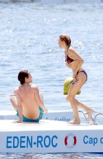 SIENNA MILLER in Bikini at Cap Antibes Eden Roc Hotel 07/21/2022