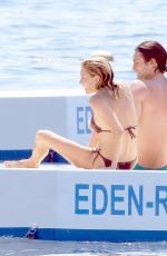 SIENNA MILLER in Bikini at Cap Antibes Eden Roc Hotel 07/21/2022