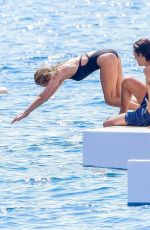 SIENNA MILLER in Swimsuit at Cap Antibes Eden Roc Hotel 07/22/2022