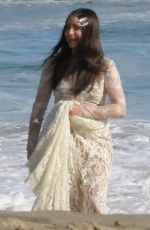 SOFIA CARSON on the Set of a Music Video at a Beach in Malibu 07/20/2022