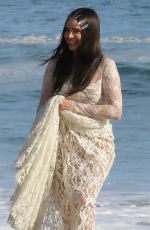 SOFIA CARSON on the Set of a Music Video at a Beach in Malibu 07/20/2022