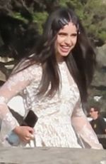 SOFIA CARSON on the Set of a Music Video at a Beach in Malibu 07/20/2022