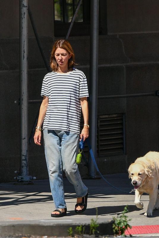 SOFIA COPPOLA Out with Her Dog in New York 07/21/2022