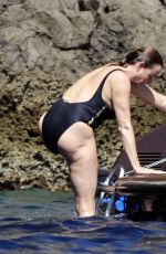 STELLA MCCARTNEY in Swimsuit on Their Boat in Capri 07/04/2022