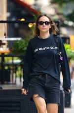 SUKI WATERHOUSE in Denim Shorts Out in New York 07/12/2022