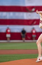 SYDNEY SWEENEY Throws Out First Pitch at Blue Jays vs. Red Sox Game in Boston 07/22/2022