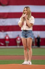 SYDNEY SWEENEY Throws Out First Pitch at Blue Jays vs. Red Sox Game in Boston 07/22/2022