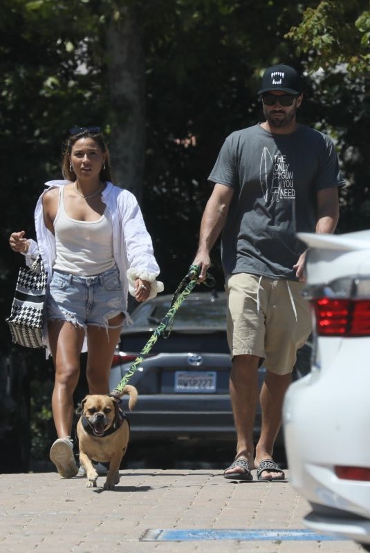 TIA BLANCO and Brody Jenner Out with Their Dog in Malibu 07/01/2022