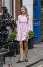 TILLY KEEPER and Lukas Gageon the Set of You in London 07/14/2022