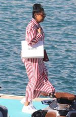 TINA KNOWLES and COOKIE JOHNSON Arrives in Mykonos 07/05/2022