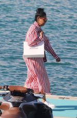 TINA KNOWLES and COOKIE JOHNSON Arrives in Mykonos 07/05/2022