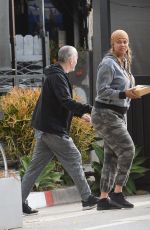 TYRA BANKS Out for Brunch with a Friend at Bluestone Lane Cafe in Venice 07/03/2022